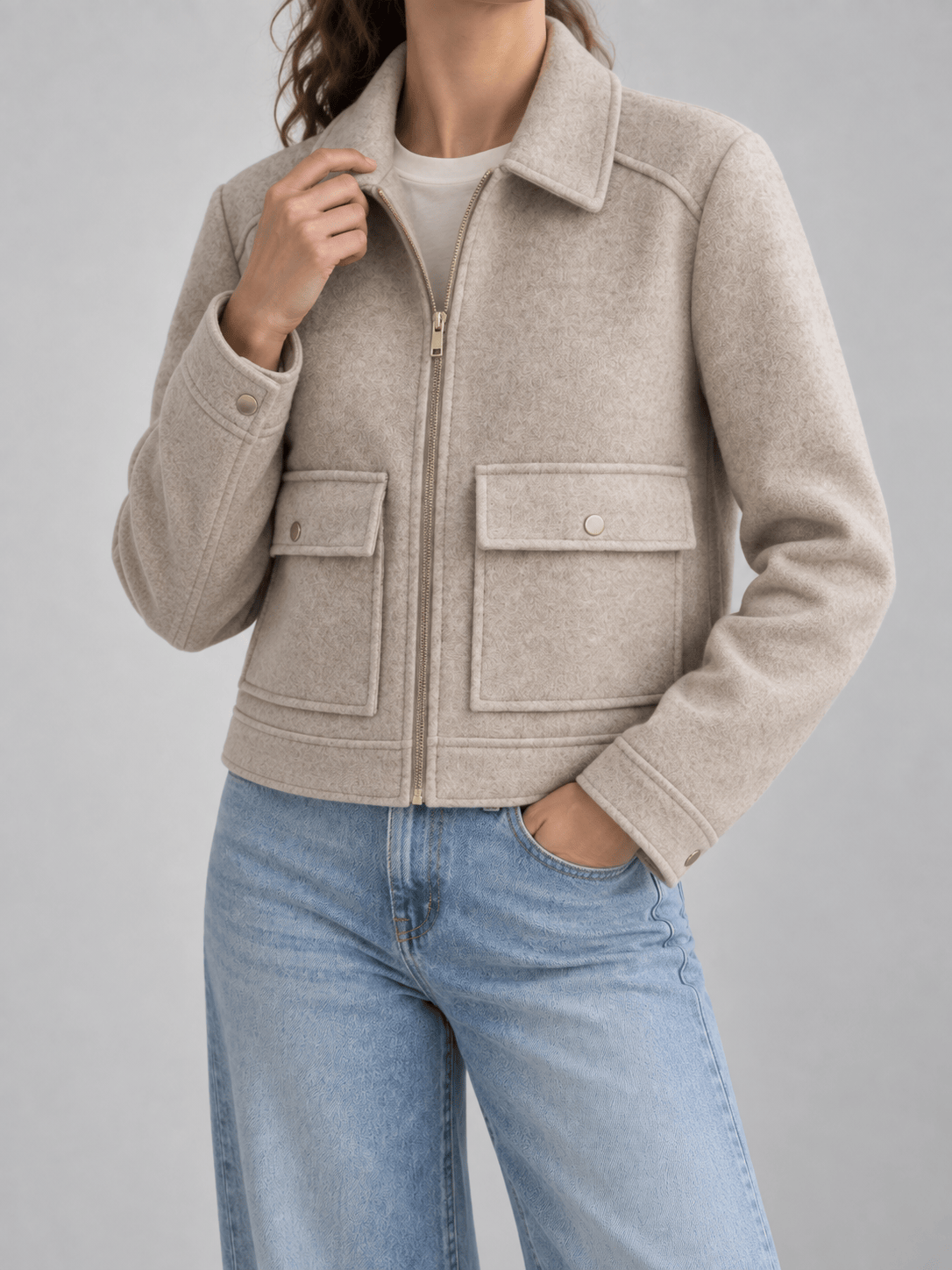 La Jolie Veste Alice - Veste Légère Zippée Femme