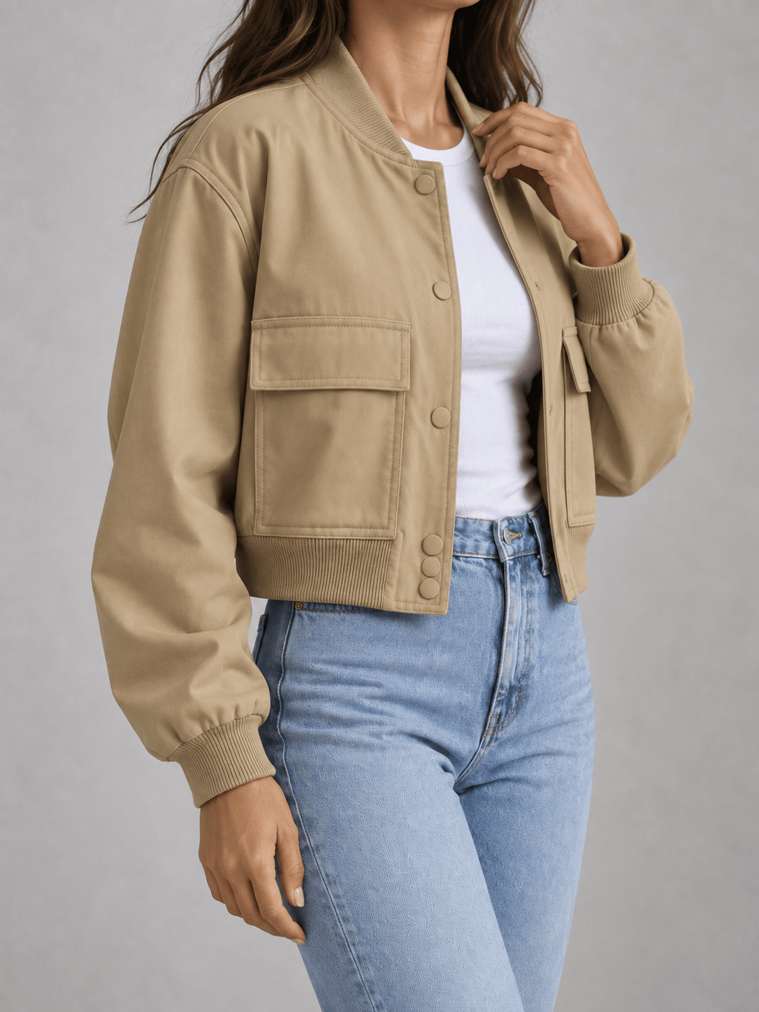 La Jolie Veste Amandine - Blouson Bomber Uni