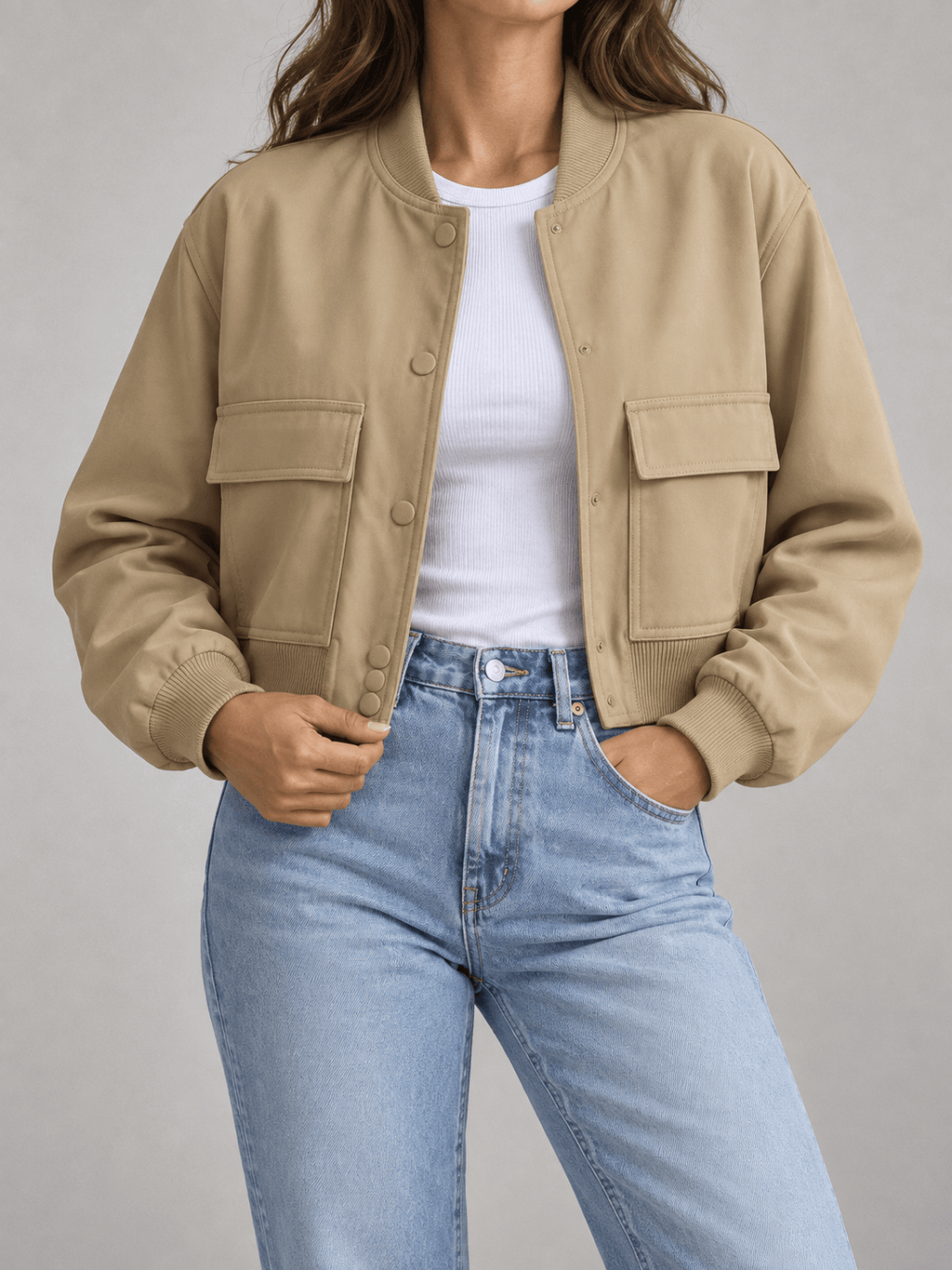 La Jolie Veste Amandine - Blouson Bomber Uni