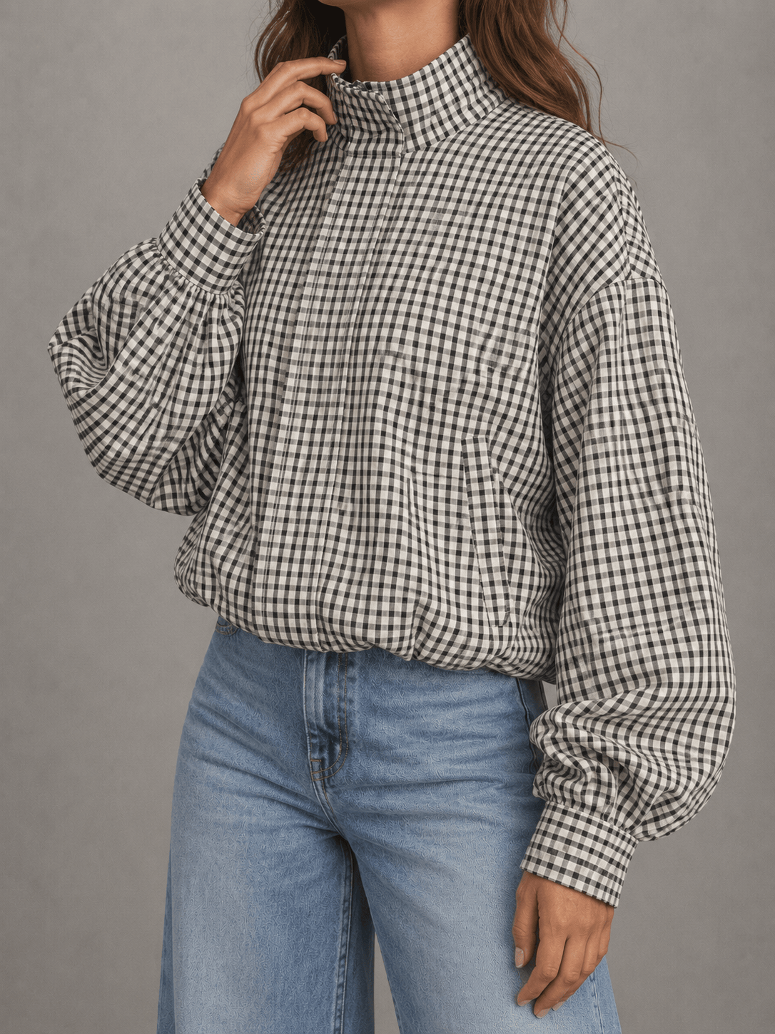 La Jolie Veste Chloé - Blouson Bomber à Carreaux