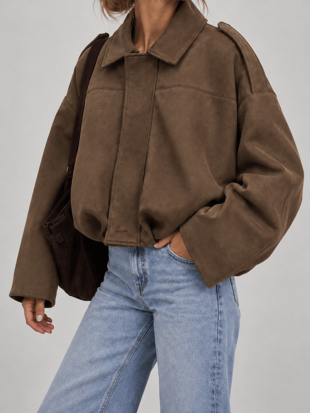 La Jolie Veste Clara - Blouson Bomber en Suédine