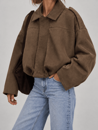 La Jolie Veste Clara - Blouson Bomber en Suédine
