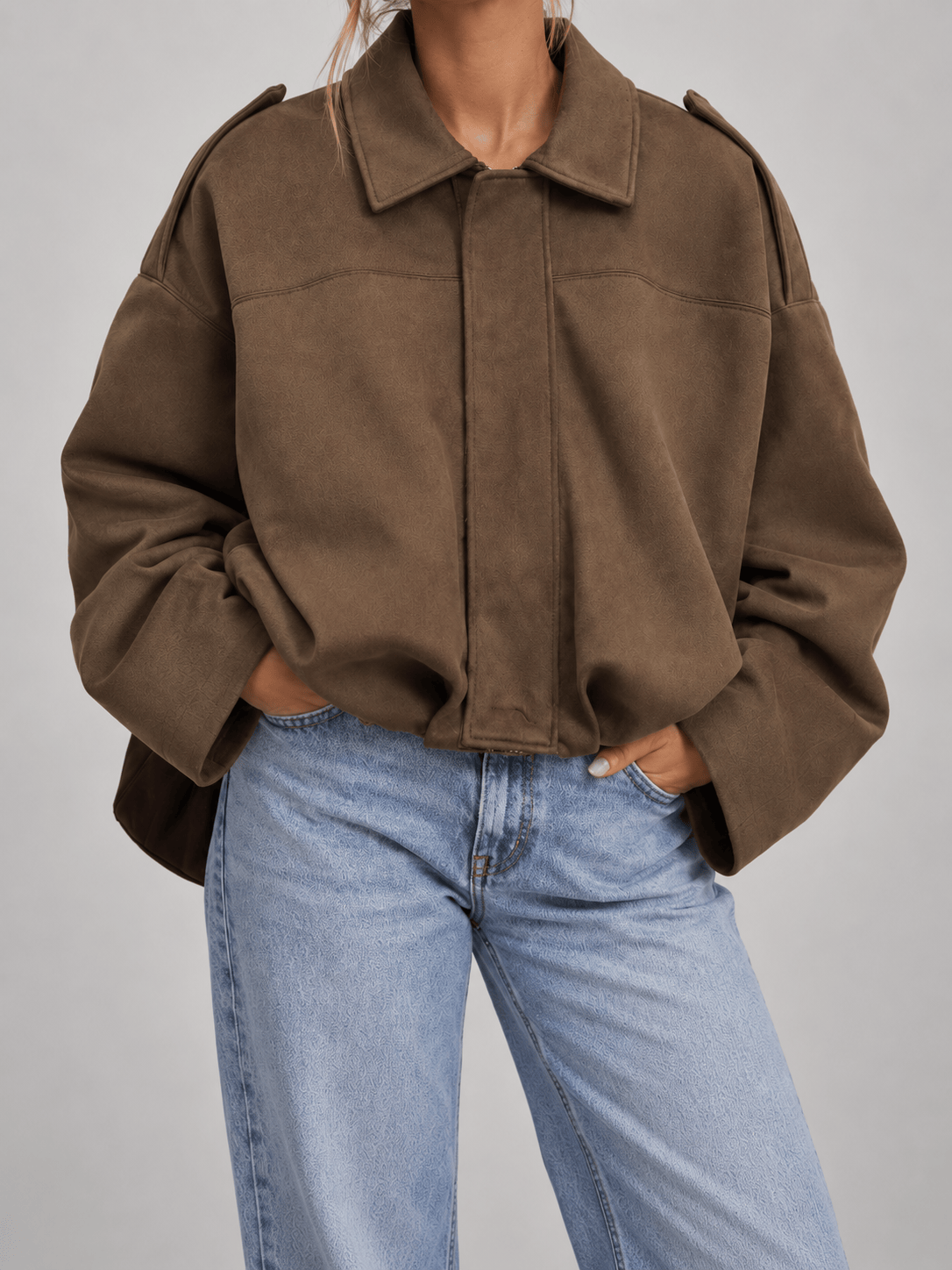 La Jolie Veste Clara - Blouson Bomber en Suédine