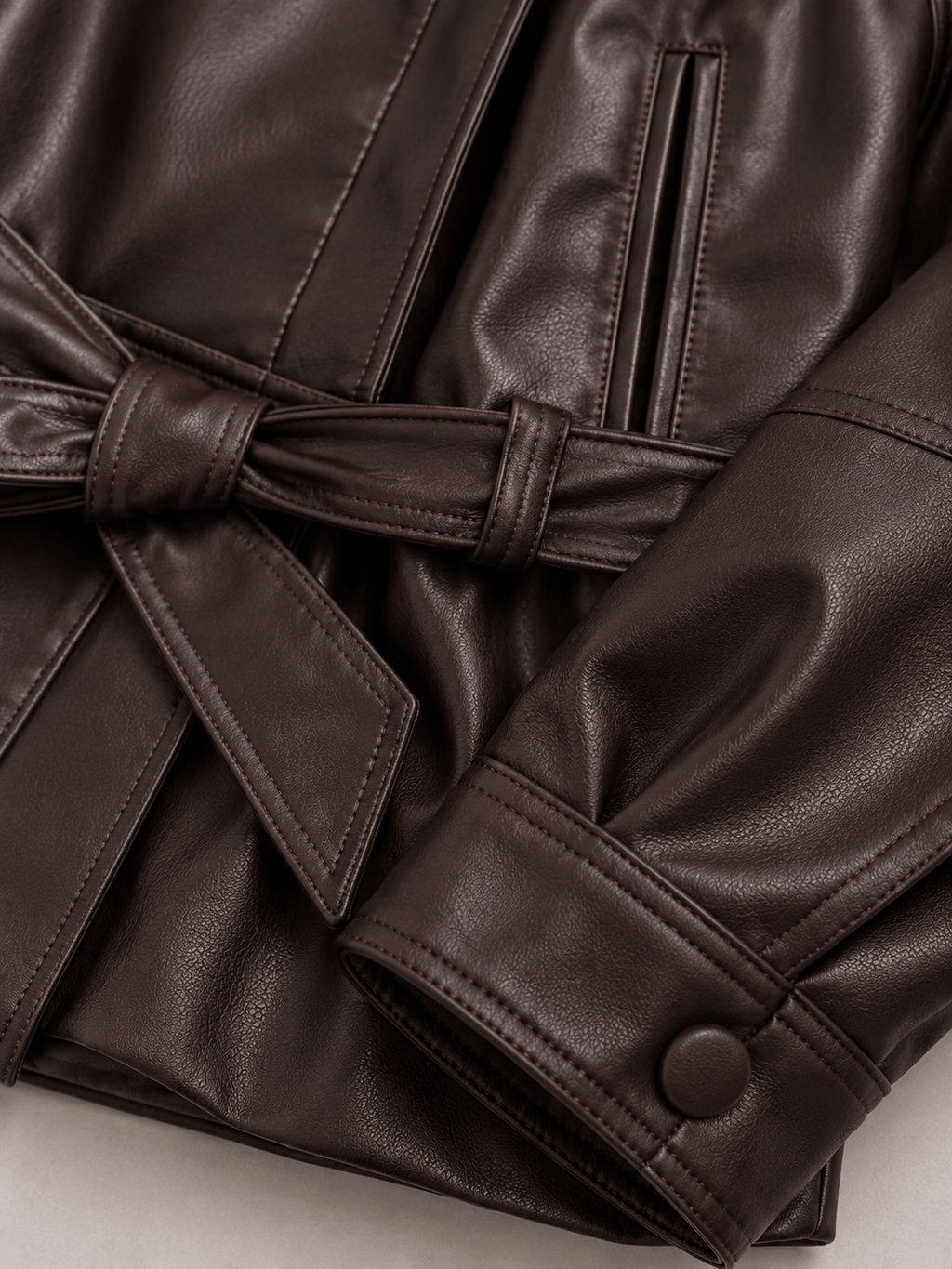 La Jolie Veste Clémence - Trench Court Similicuir