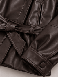 La Jolie Veste Clémence - Trench Court Similicuir