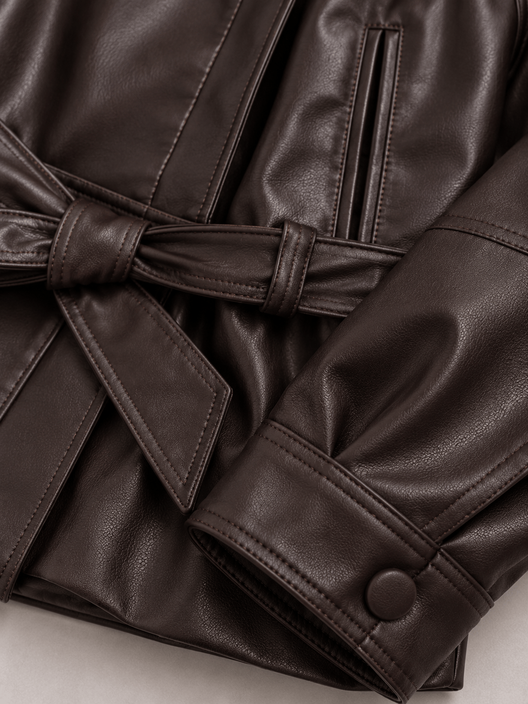 La Jolie Veste Clémence - Trench Court Similicuir
