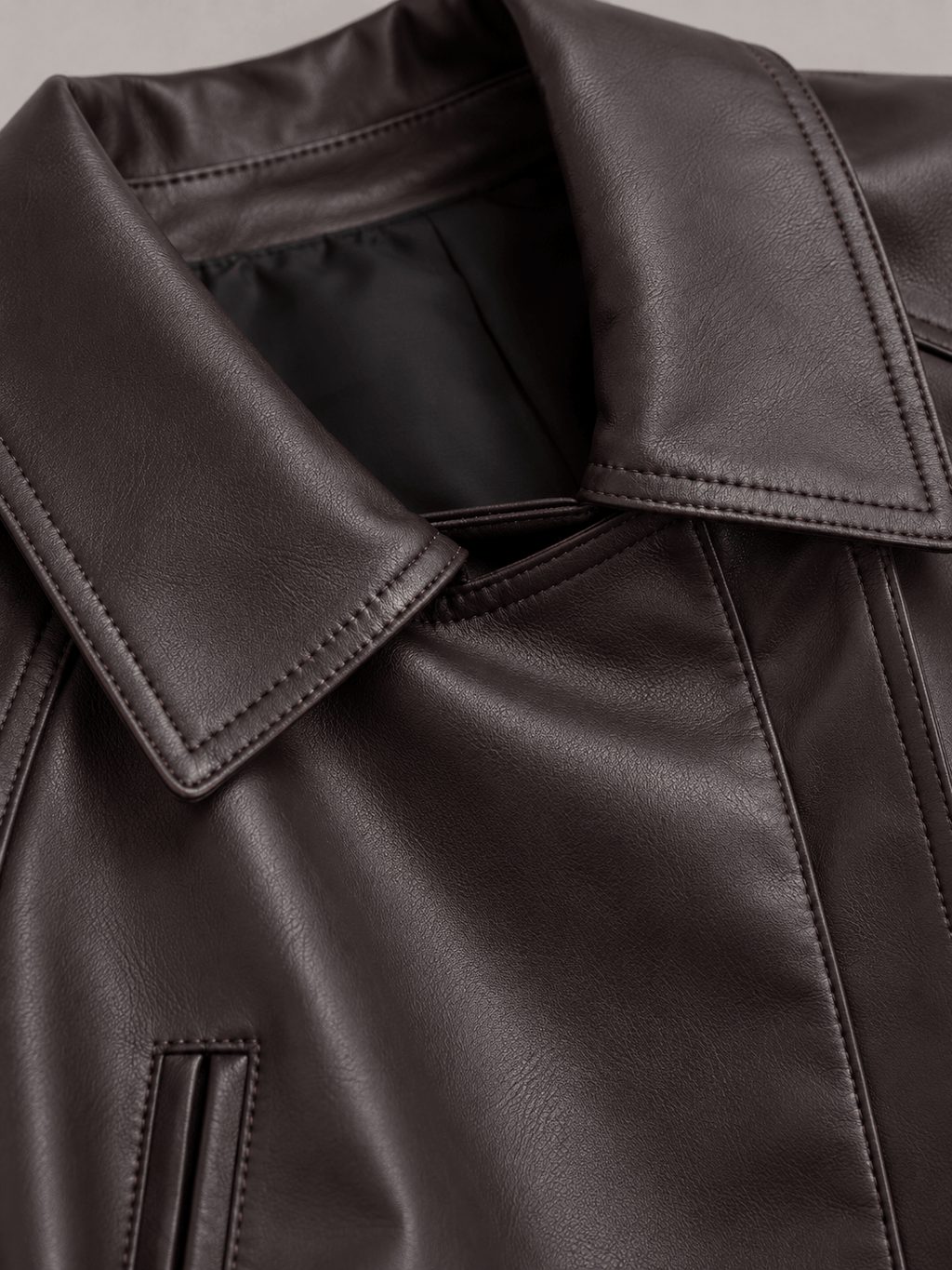 La Jolie Veste Clémence - Trench Court Similicuir