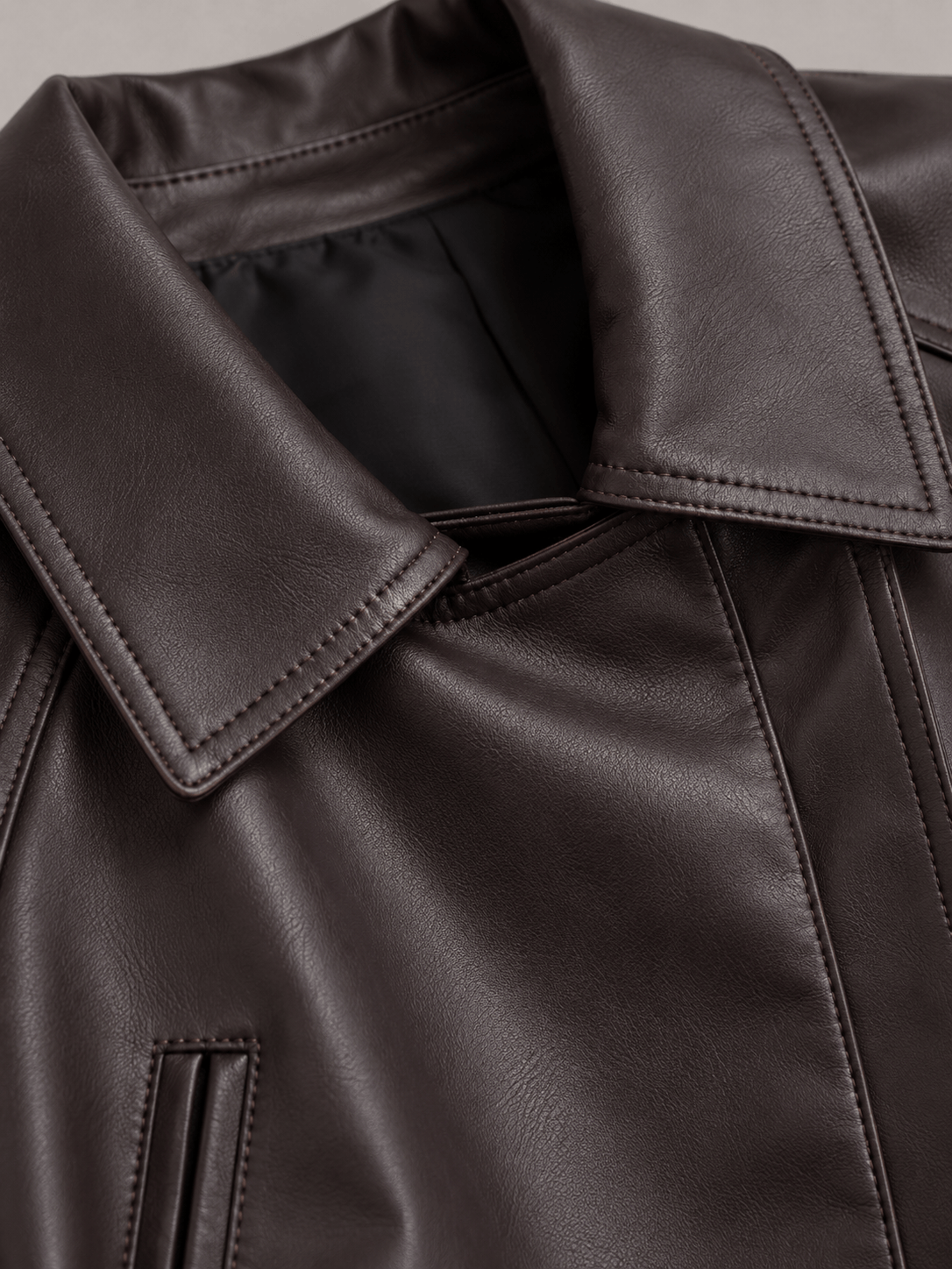 La Jolie Veste Clémence - Trench Court Similicuir
