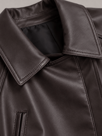 La Jolie Veste Clémence - Trench Court Similicuir