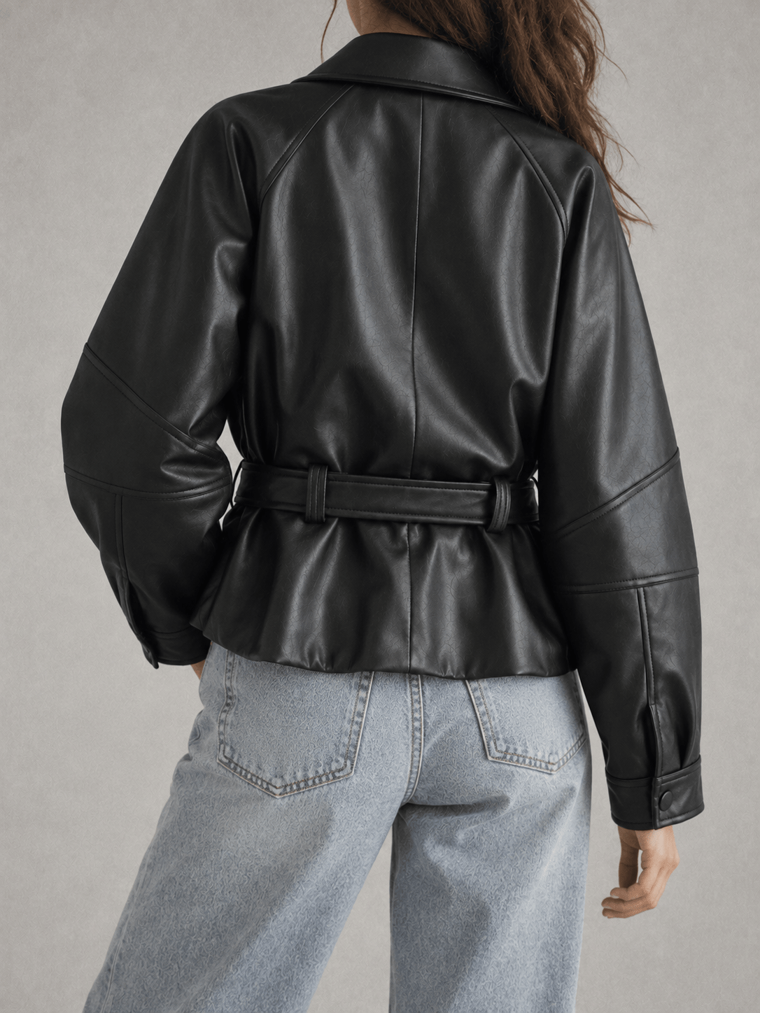 La Jolie Veste Clémence - Trench Court Similicuir