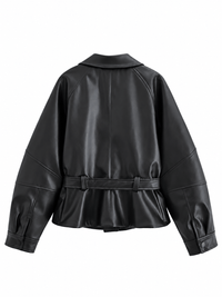 La Jolie Veste Clémence - Trench Court Similicuir
