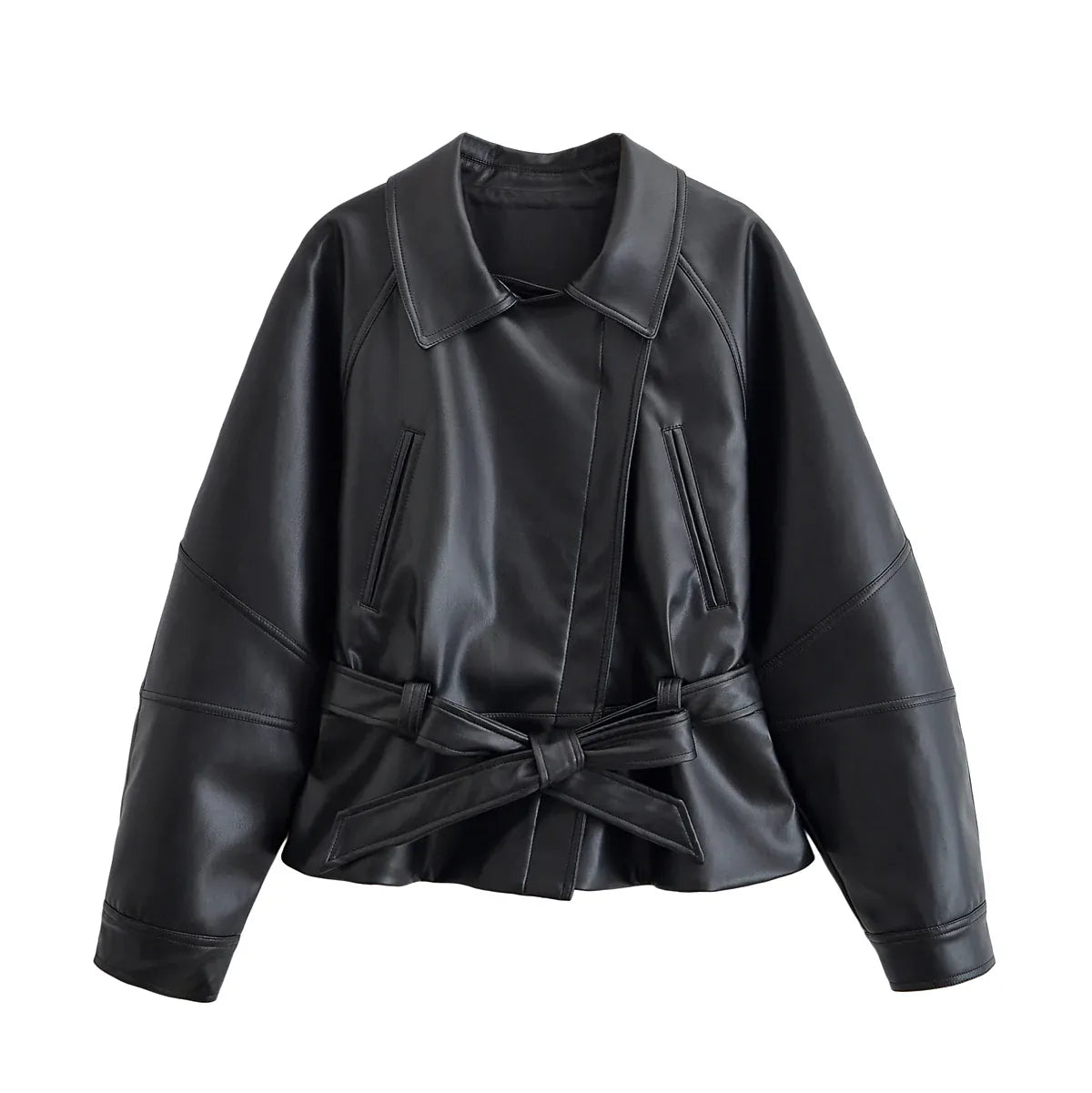 La Jolie Veste Clémence - Trench Court Similicuir