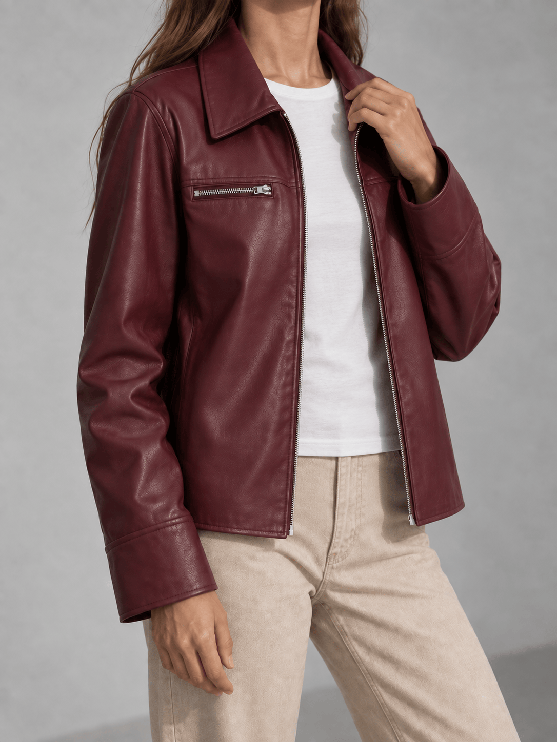 La Jolie Veste Emma - Veste En Cuir Mi Saison