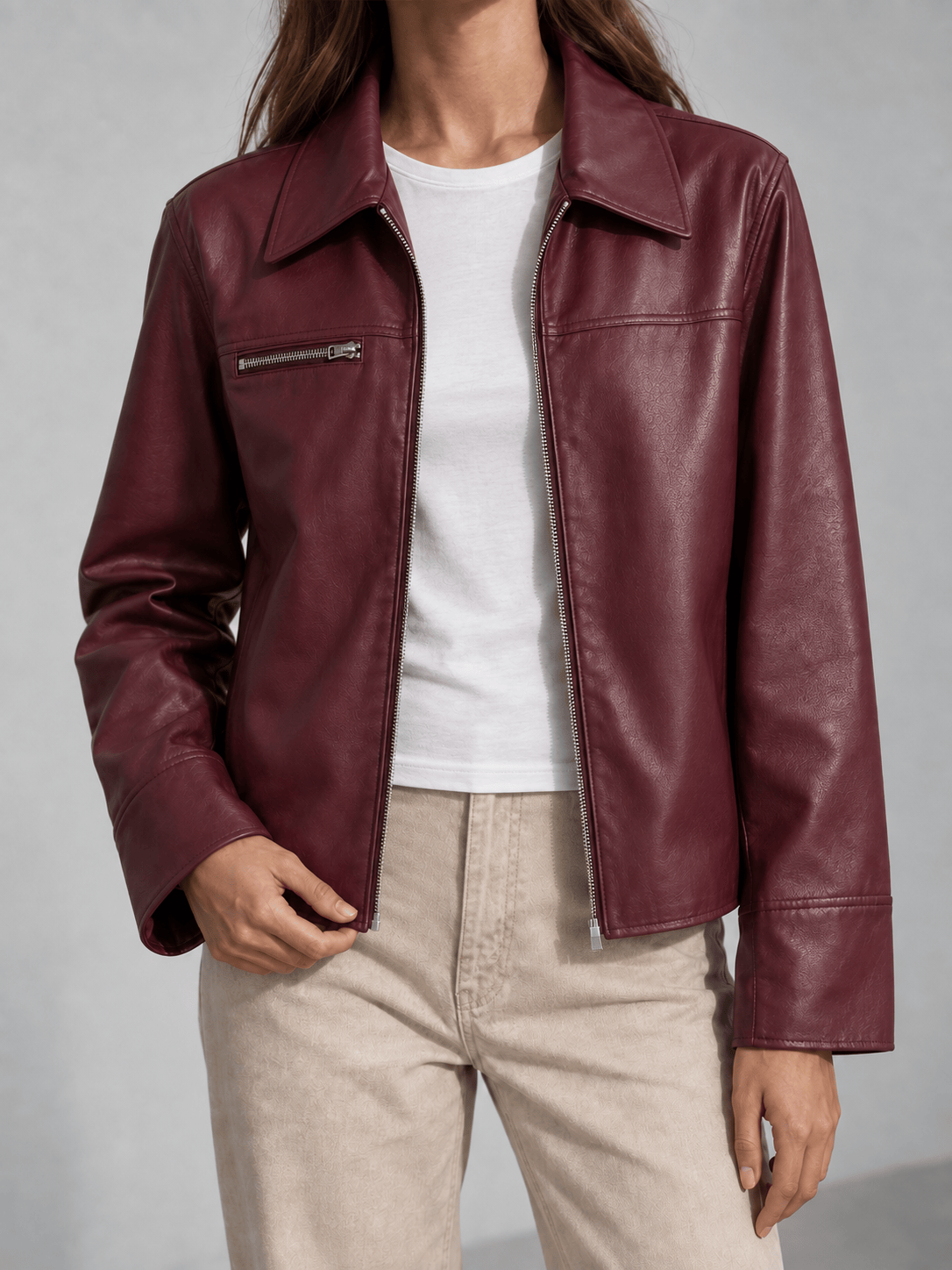 La Jolie Veste Emma - Veste En Cuir Mi Saison