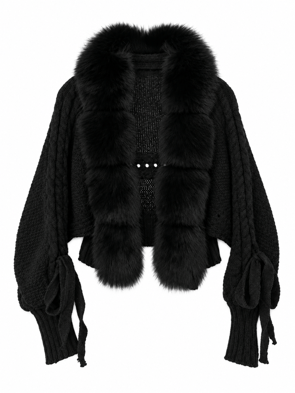 La Jolie Veste Fanny - Veste Fausse Fourrure Manche Longue