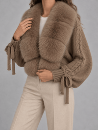 La Jolie Veste Fanny - Veste Fausse Fourrure Manche Longue