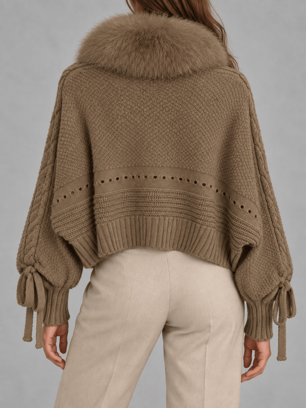 La Jolie Veste Fanny - Veste Fausse Fourrure Manche Longue