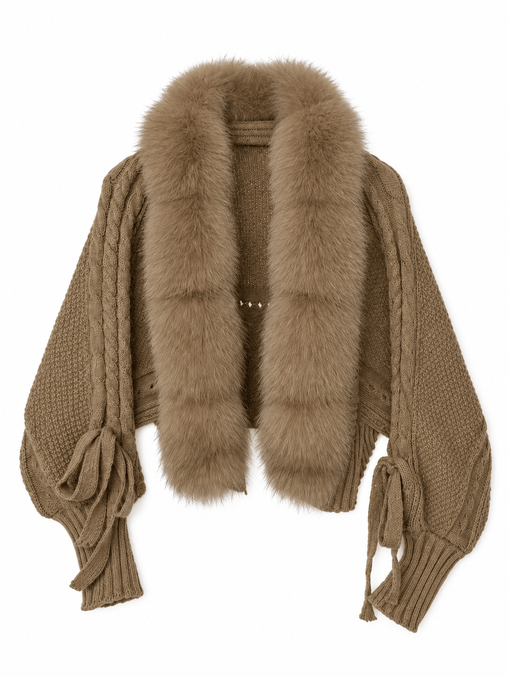 La Jolie Veste Fanny - Veste Fausse Fourrure Manche Longue