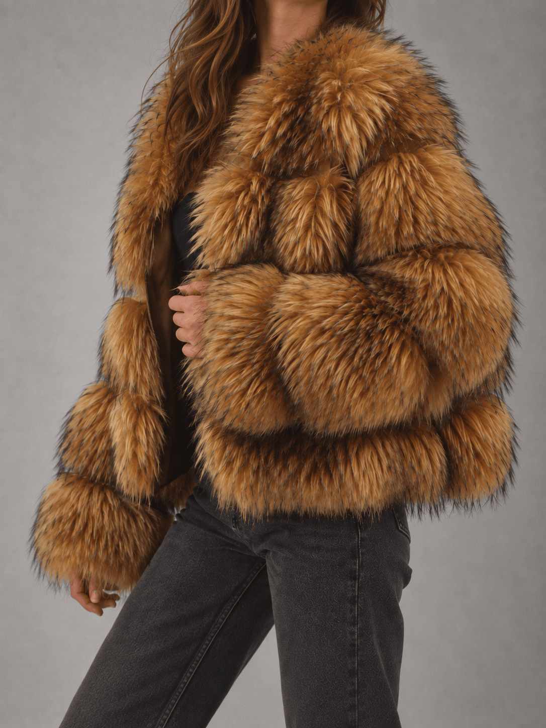 La Jolie Veste Flavie - Veste en Fausse Fourrure