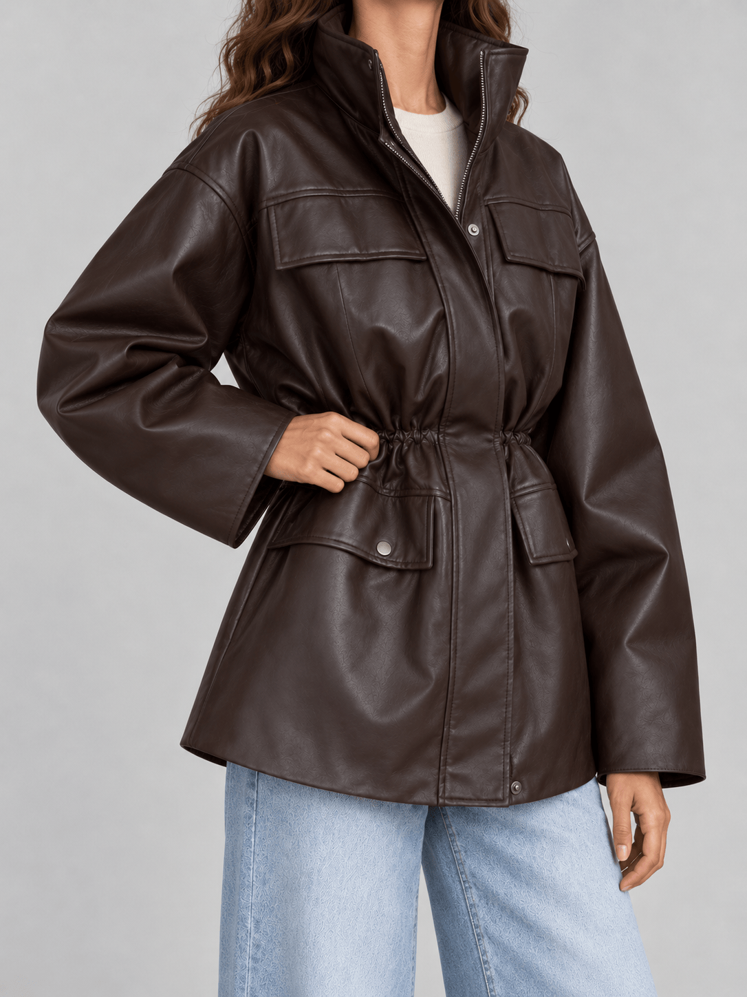 La Jolie Veste Garance - Veste Cintrée en Cuir Femme