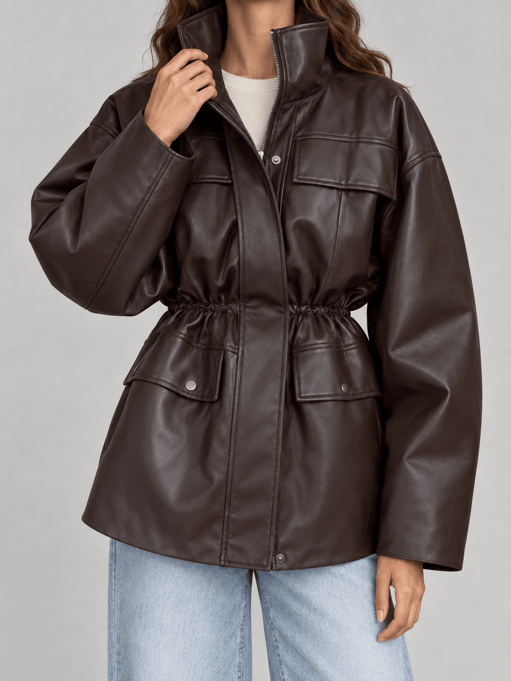 La Jolie Veste Garance - Veste Cintrée en Cuir Femme