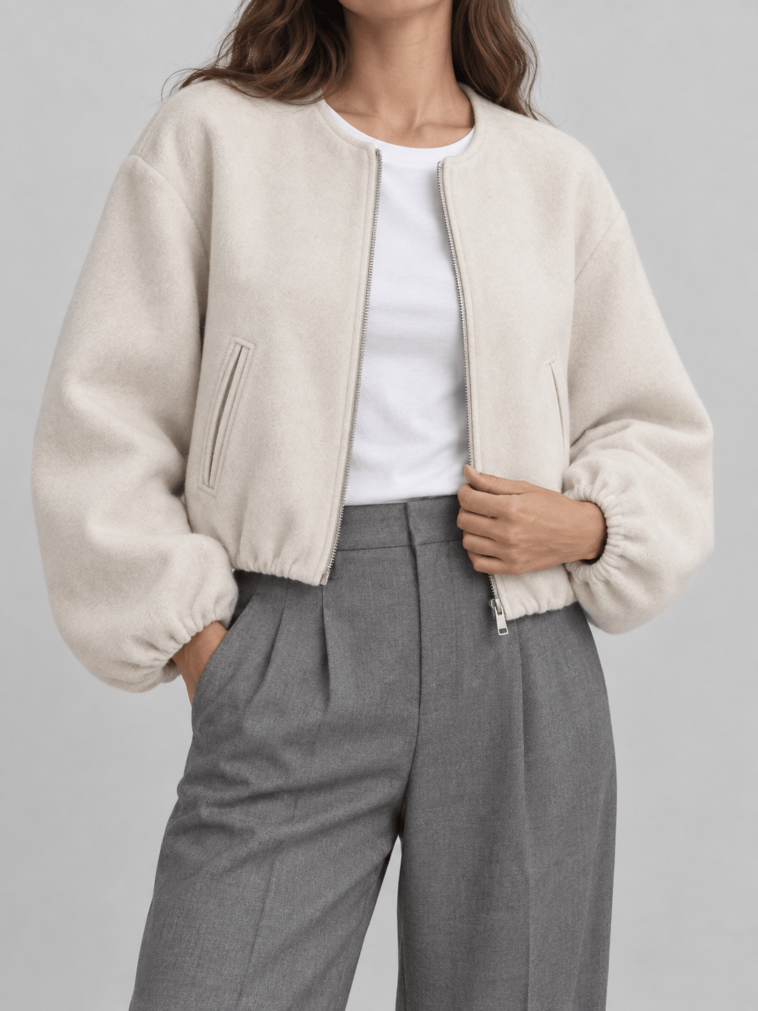 La Jolie Veste Jade - Veste Courte Beige