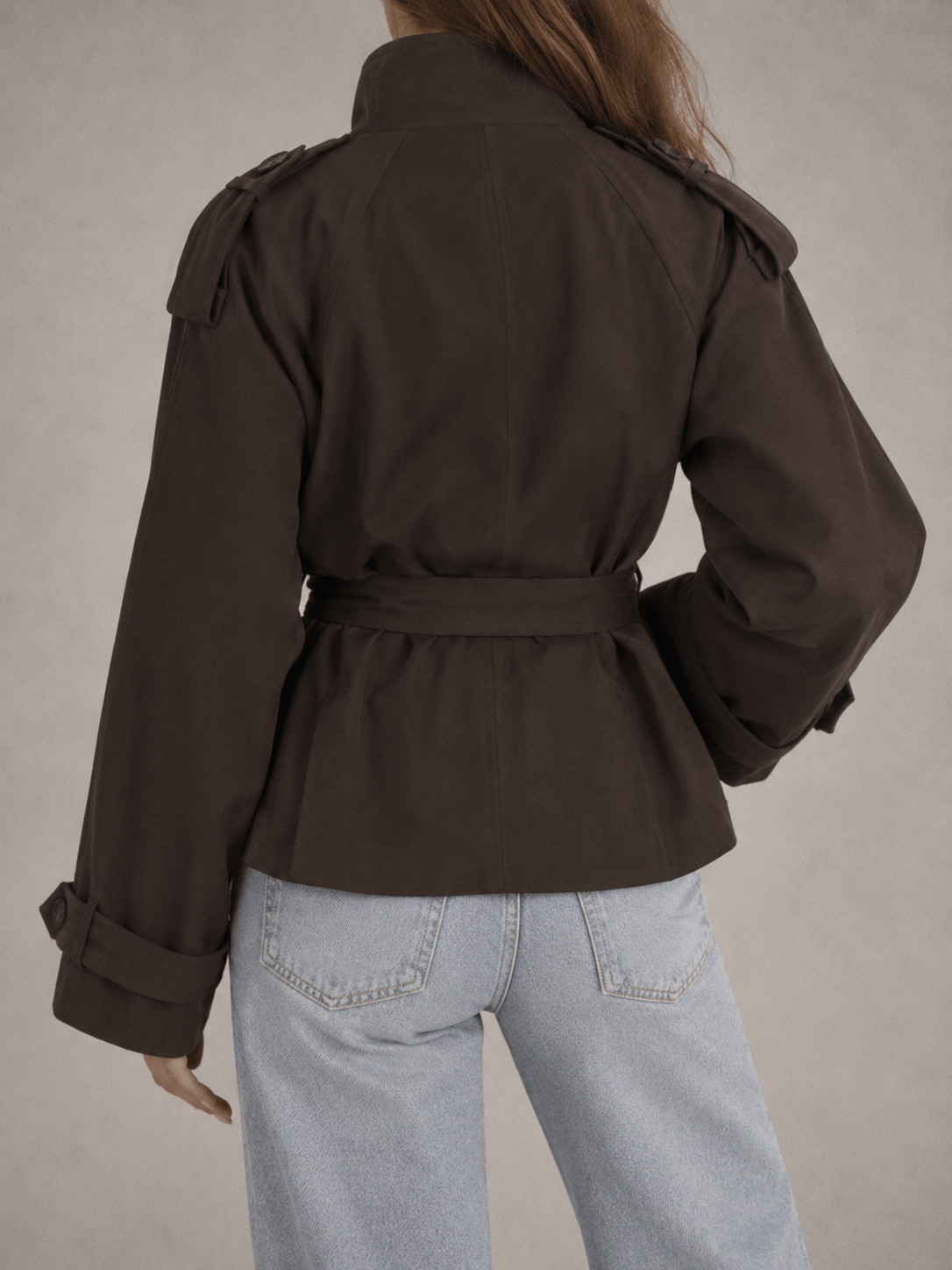 La Jolie Veste Joséphine - Trench Court Col Montant