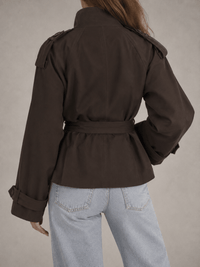 La Jolie Veste Joséphine - Trench Court Col Montant