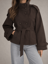 La Jolie Veste Joséphine - Trench Court Col Montant