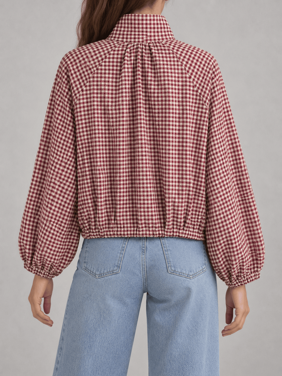 La Jolie Veste Laura - Veste à Carreaux Manche Longue