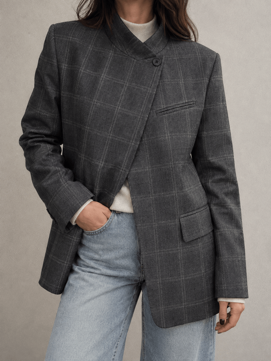 La Jolie Veste Madeleine - Blazer Femme à Carreaux
