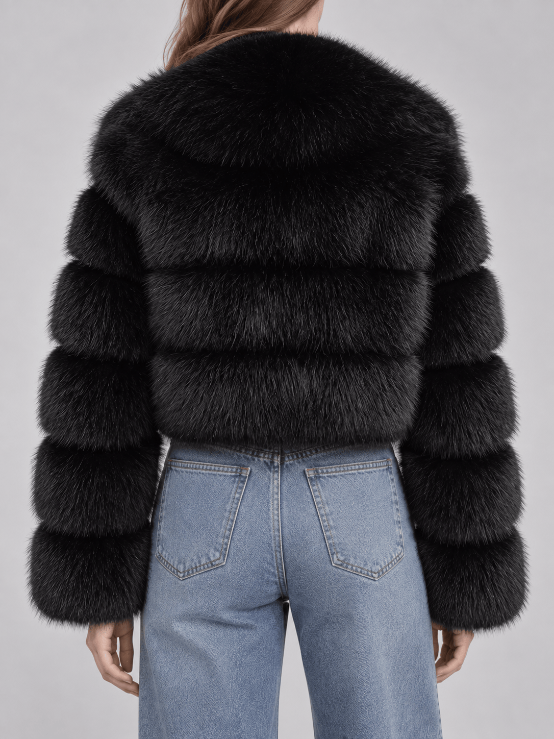 La Jolie Veste Mélissa - Manteau Court en Fausse Fourrure