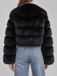 La Jolie Veste Mélissa - Manteau Court en Fausse Fourrure