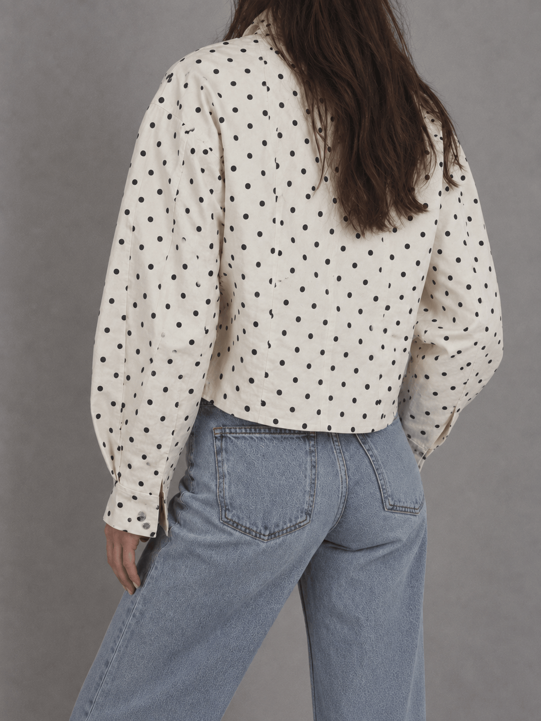 La Jolie Veste Olympe - Veste Courte à Pois Femme