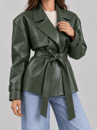 La Jolie Veste Pauline - Veste en Cuir Ample
