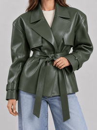 La Jolie Veste Pauline - Veste en Cuir Ample