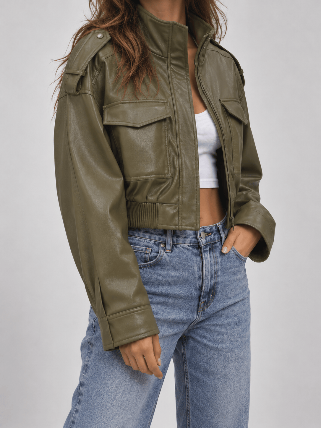 La Jolie Veste Perrine - Veste Courte en Similicuir