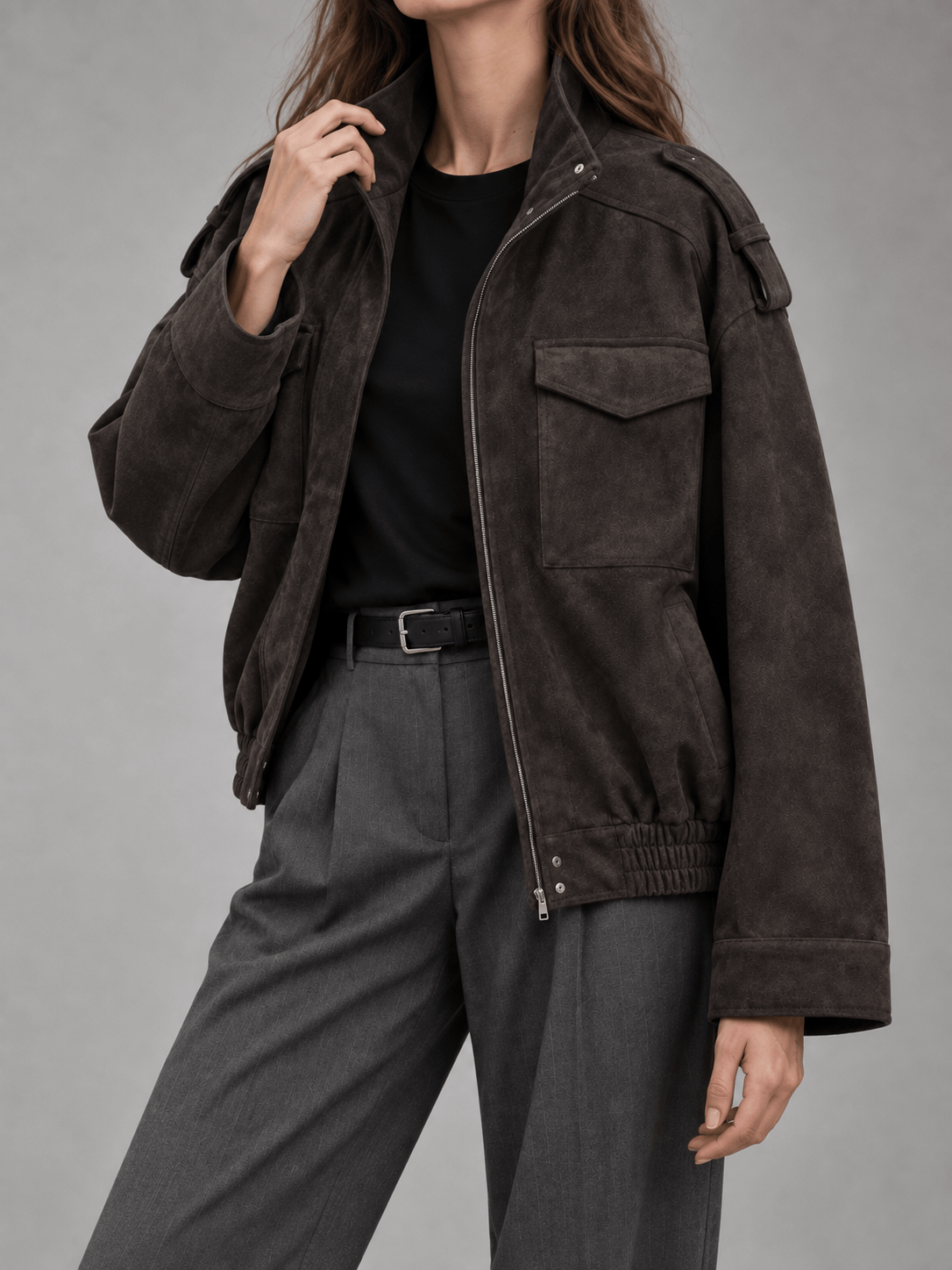 La Jolie Veste Rose - Veste en Similicuir Suédé