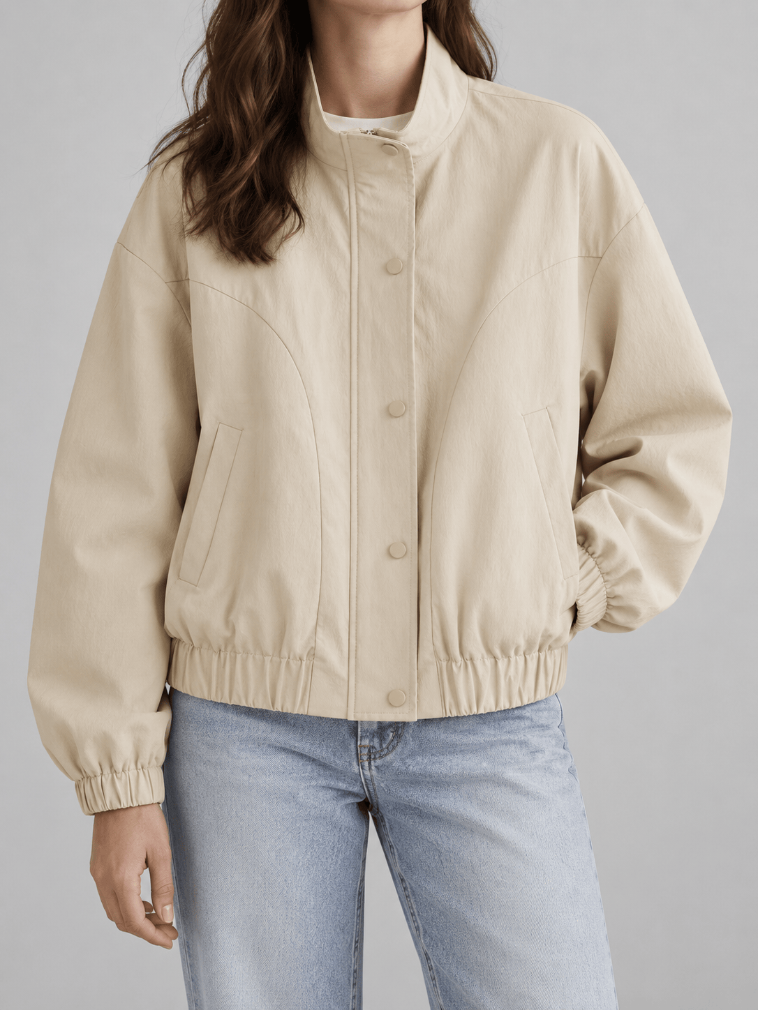 La Jolie Veste Sofia - Veste Courte Femme Col Montant