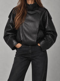 La Jolie Veste Veste En Similicuir Oversize