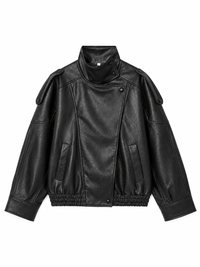 La Jolie Veste Veste En Similicuir Oversize