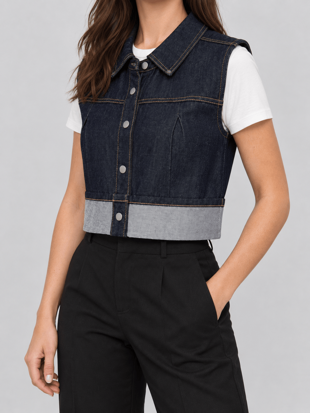 La Jolie Veste Zélia - Veste en Jeans Courte Manche