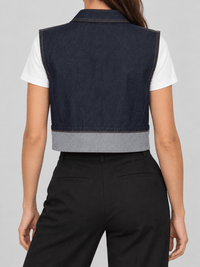 La Jolie Veste Zélia - Veste en Jeans Courte Manche
