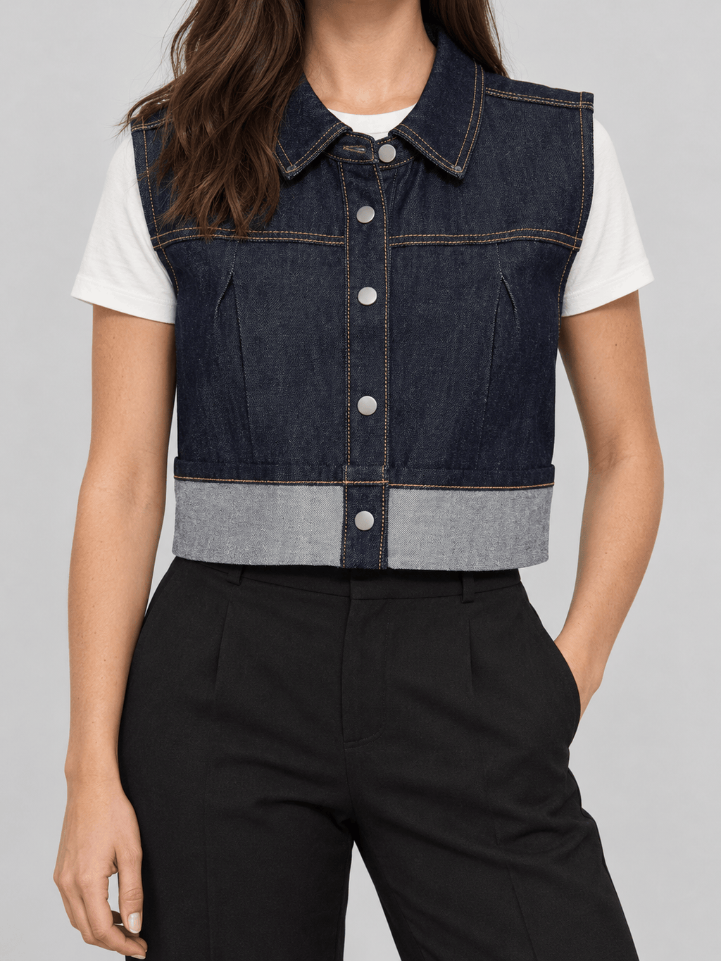 La Jolie Veste Zélia - Veste en Jeans Courte Manche