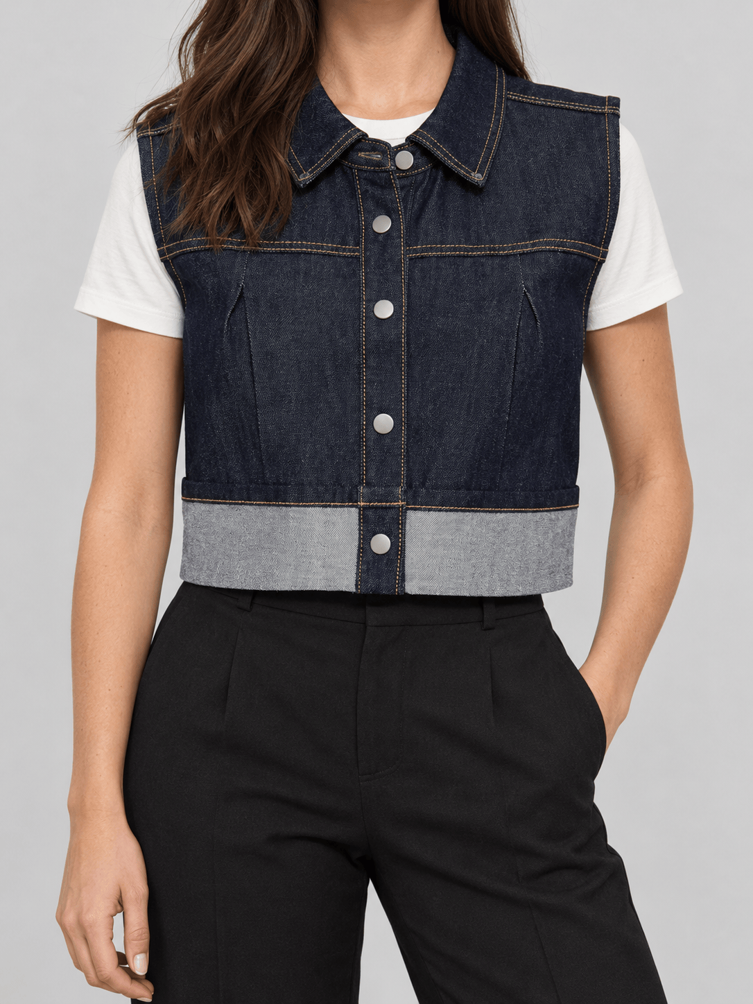 La Jolie Veste Zélia - Veste en Jeans Courte Manche