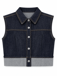La Jolie Veste Zélia - Veste en Jeans Courte Manche